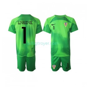 Billige Fotballdrakter Kroatia Livakovic 1 Keeper Barn Bortedraktsett VM I Fotball 2022 Kortermet